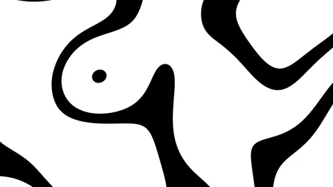 Abstract pattern of black curves and white spaces Stock Footage 325493741