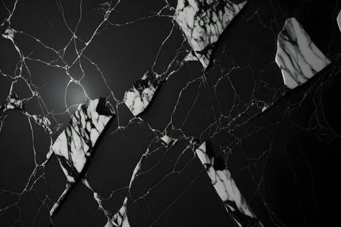 An abstract pattern of black marbled walls and flooring Illustrazione stock