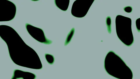 Abstract Pattern with Black Shapes and Green Highlights on Gray Background Stock Footage 345420180