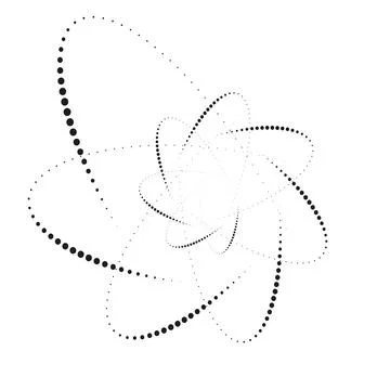 Abstract pattern of black small circles Stock Illustration