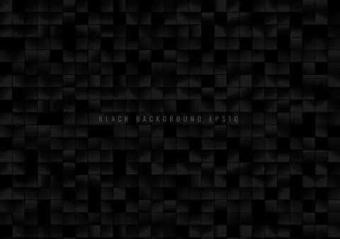 Abstract pattern black square grid pixels on dark background. 스톡 일러스트
