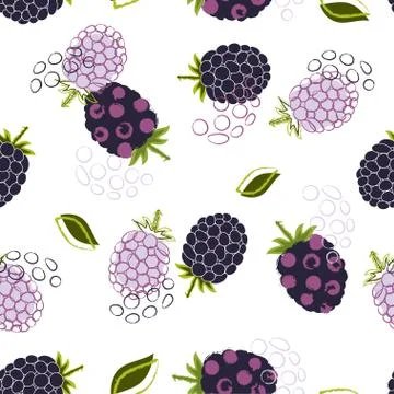 Abstract pattern with blackberry Stock Illustration