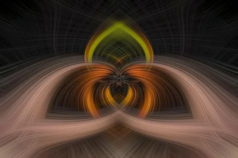 Abstract pattern, a blend of orange and green lines on a background. 스톡 일러스트