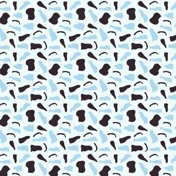 Abstract Pattern with Blue and Black Shapes Stock Illustration