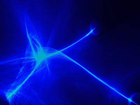 Abstract Pattern In Blue And Green Lines Curves Particles Stock Footage 69490944