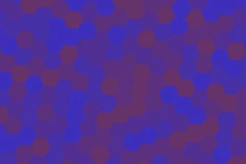 Abstract pattern of blue and purple hexagons on dark background Foto stock