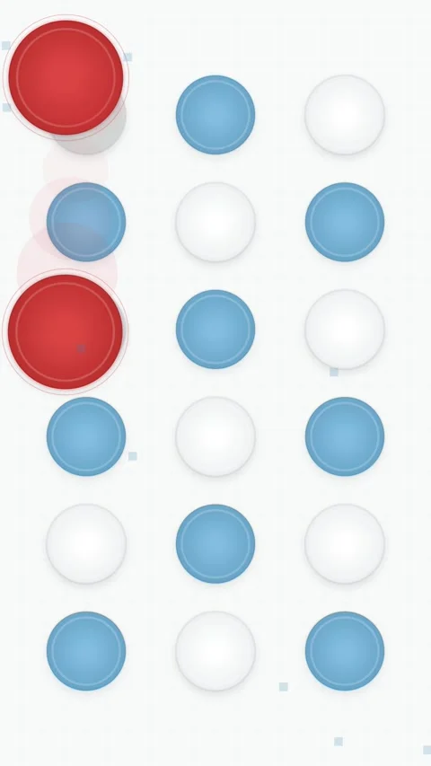 Abstract Pattern of Blue and White Circles with Red Highlighted Elements Stock Footage 347697676