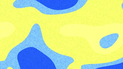 Abstract pattern with blue and yellow shapes, suitable for backgrounds Vidéo 334640704
