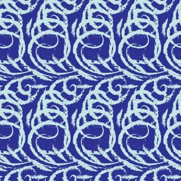 Abstract pattern on a blue background - frosty patterns on glass Stock Illustration