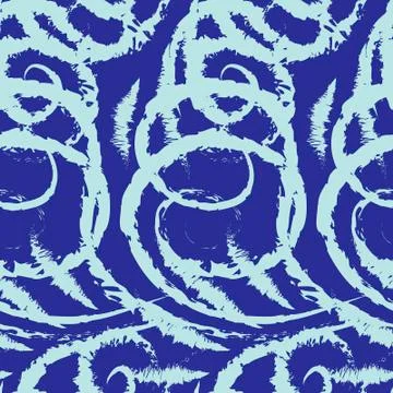 Abstract pattern on a blue background - frosty patterns on glass Stock Illustration
