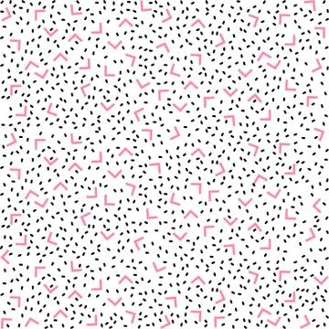 Abstract pattern blue background with pink angles and black points. Stock Illustration