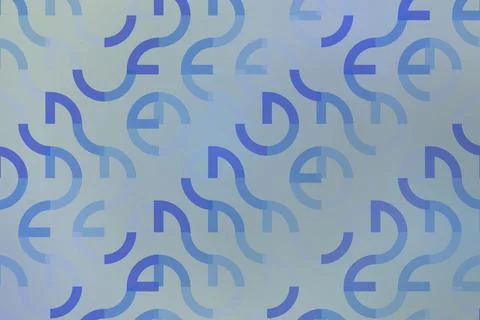 Abstract pattern of blue curved lines on light background Stock Photos