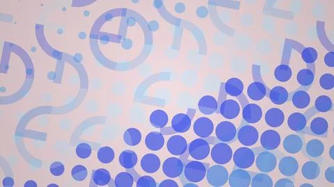 Abstract pattern of blue dots on pastel background Stock Illustration
