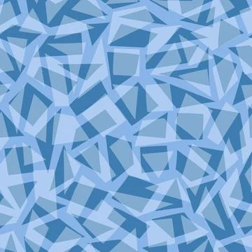Abstract pattern with blue frozen geometric shapes Stock Illustration