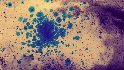 Abstract pattern of blue ink Stock Footage 85608600