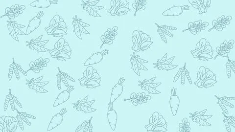 Abstract Pattern of Blue Leaves on a Light Blue Background. Stock Illustration