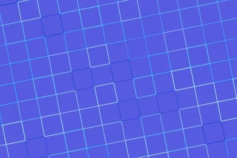 Abstract pattern of blue squares on a vibrant purple background Stock Photos