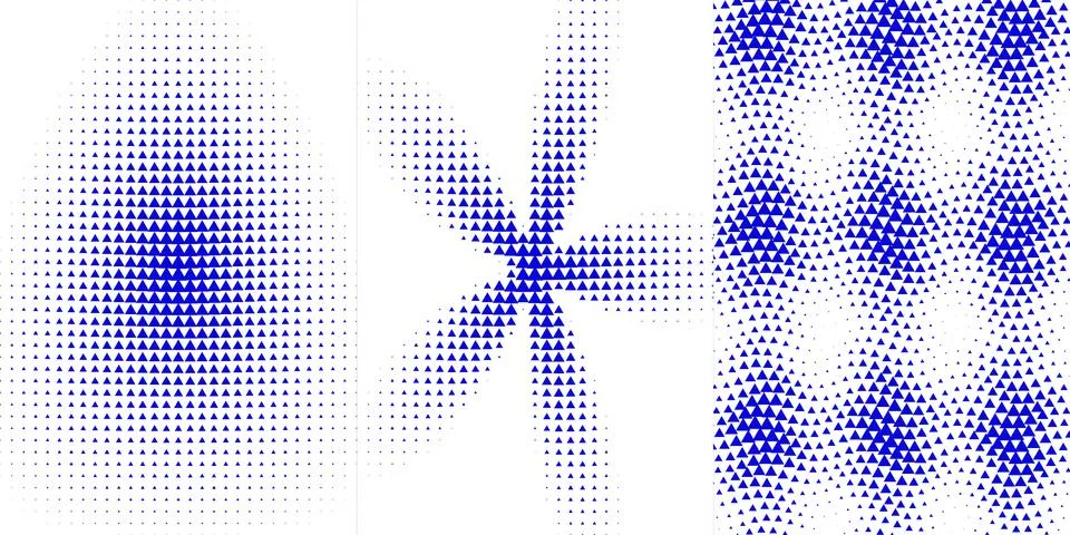 Abstract pattern blue triangles graphic design イラスト素材