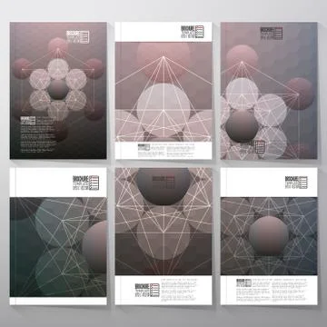 Abstract pattern on blurred hexagonal background, minimalistic geometric Stockillustratie