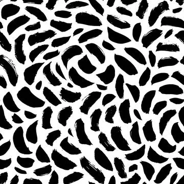 Abstract pattern of bold black shabby dots Stock Illustration