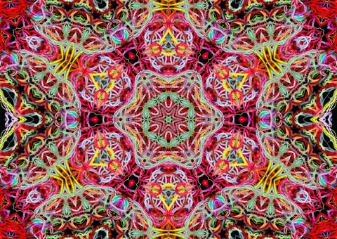 Abstract pattern of bright multicolored threads 스톡 일러스트