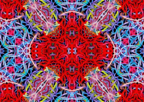 Abstract pattern of bright multicolored threads イラスト素材