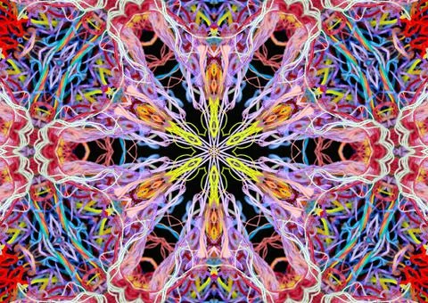 Abstract pattern of bright multicolored threads 스톡 일러스트