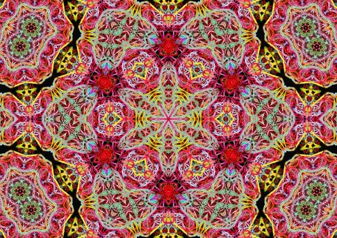 Abstract pattern of bright multicolored threads with 3D effect Illustrazione stock