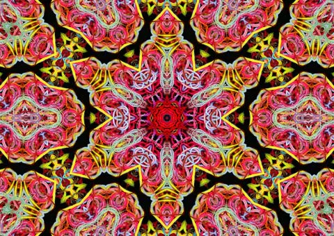 Abstract pattern of bright multicolored threads Stockillustratie