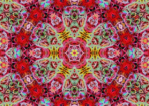 Abstract pattern of bright multicolored threads 스톡 일러스트