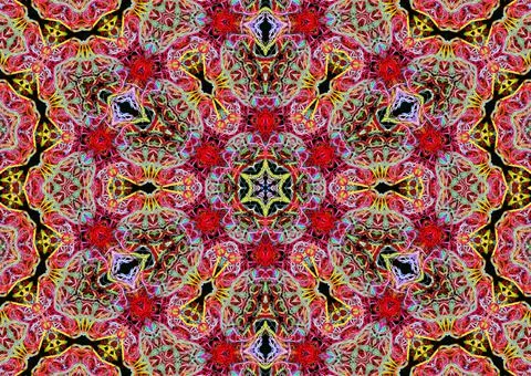 Abstract pattern of bright multicolored threads with 3D effect Illustrazione stock