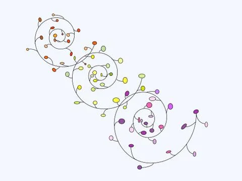 The abstract pattern of bright spiral Illustrazione stock