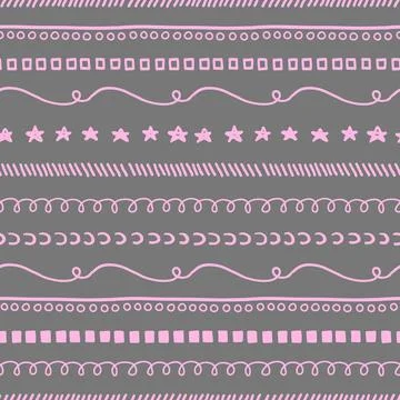 Abstract pattern with brush lines. Illustrazione stock