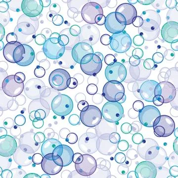Abstract pattern - bubbles on white Illustrazione stock