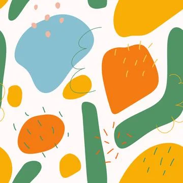 Abstract pattern bundle with natural shapes. Illustrazione stock