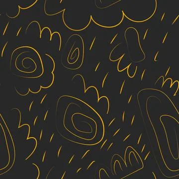 Abstract pattern bundle with natural shapes. Illustrazione stock