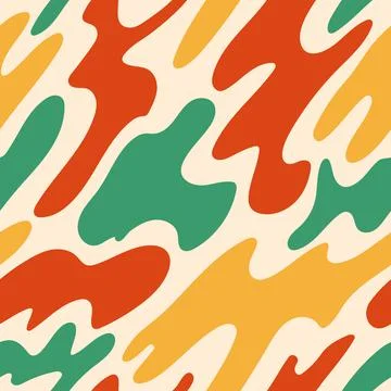 Abstract pattern bundle with natural shapes. Illustrazione stock