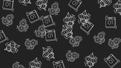Abstract Pattern of Camera Icons and Lenses in Motion. Stock Footage 325014667