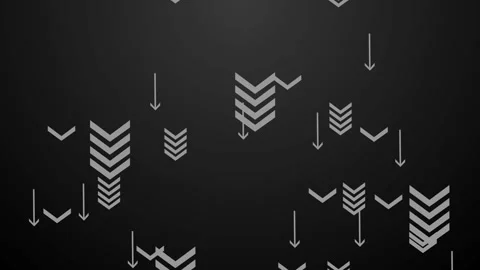 Abstract pattern of chevrons and downward arrows gradient background animatio Stock Footage 337072083