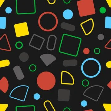 Abstract pattern, circle combined with square, triangle kurug Stock Illustration