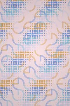 Abstract Pattern with Circles and Curves Stock Illustration