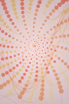 Abstract Pattern with Circles and Lines Stock Illustration
