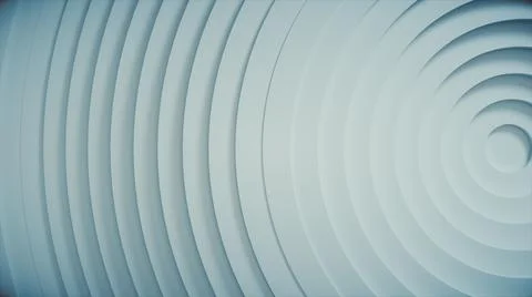 Abstract pattern of circles with displacement effect. White blank rings. Abst Illustrazione stock