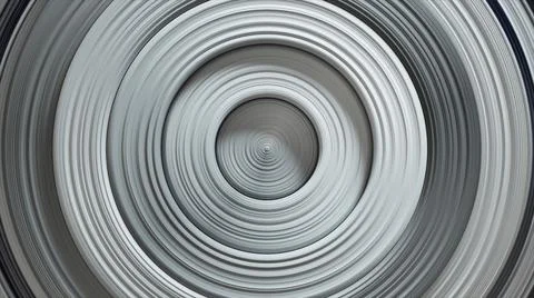 Abstract pattern of circles with displacement effect. White blank rings. Abst Illustrazione stock