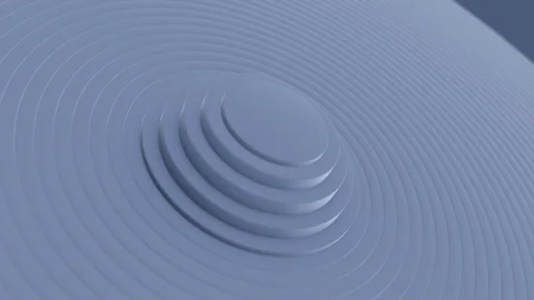 Abstract pattern of circles with the effect of displacement. White clean rings Stock Footage 126621035