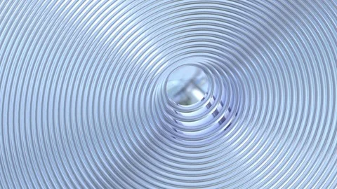 Abstract pattern of circles with the effect of displacement. White clean rings Stock Footage 127247262