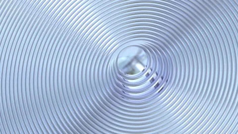 Abstract pattern of circles with the effect of displacement. White clean rings Stock Footage 131809151