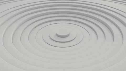 Abstract pattern of circles with the effect of displacement. Animation of white  Stock Footage 149485012