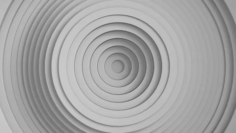 Abstract pattern of circles with the effect of displacement. White clean rings a Stock Footage 152306019
