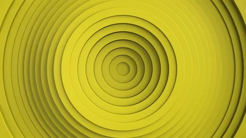 Abstract pattern of circles with the effect of displacement. Yellow clean rings  Video stock 152306909